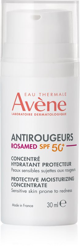 Avène Antirougeurs Rosamed Protective Moisturizing Concentrate produs concentrat pentru ingrijire împotriva roșeții tenului SPF 50+ 30 ml