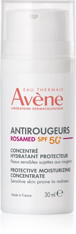 Avène Antirougeurs Rosamed Protective Moisturizing Concentrate produs concentrat pentru ingrijire împotriva roșeții tenului SPF 50+ 30 ml