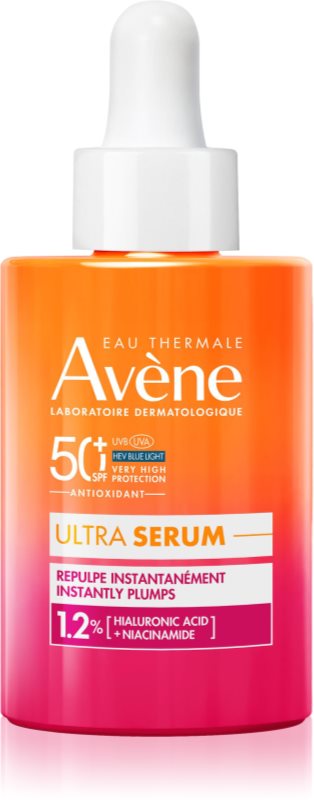 Avène Sun Ultra Serum Instantly Plumps ser facial cu efect de lifting și fermitate SPF 50+ 30 ml