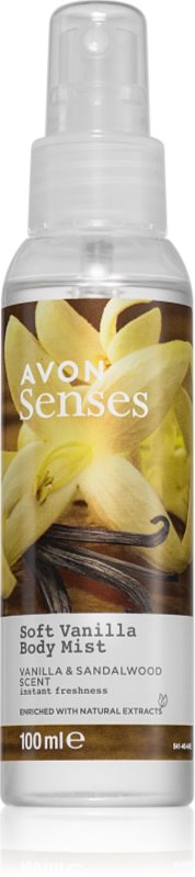 Avon Naturals Care Vanilla & Sandalwood spray racoritor de corp cu vanilie si lemn de santal 100 ml