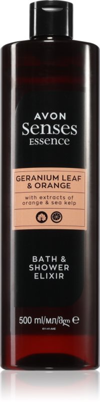 Avon Senses Essence Geranium Leaf & Orange ingredient pentru baie 500 ml