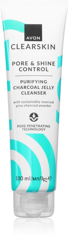 Avon Clearskin Pore & Shine Control gel intens pentru curatare cu cărbune activ 100 ml
