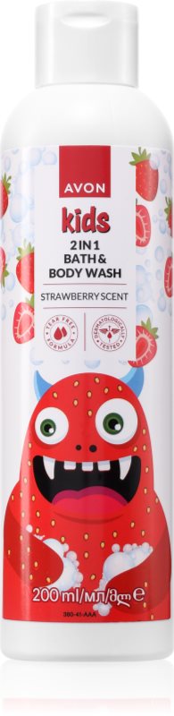 Avon Kids Strawberry produse pentru baie 2 in 1 200 ml