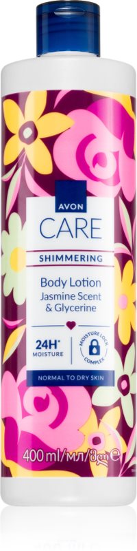 Avon Care Jasmine Scent & Glycerine lapte de corp cu particole stralucitoare pentru piele normala si uscata