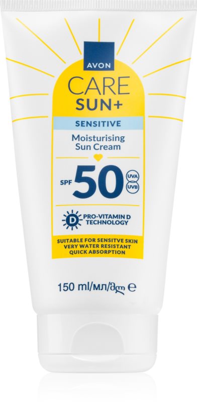 Avon Care Sun + Sensitive protectie solara hidratanta pentru piele sensibilă SPF 50 150 ml
