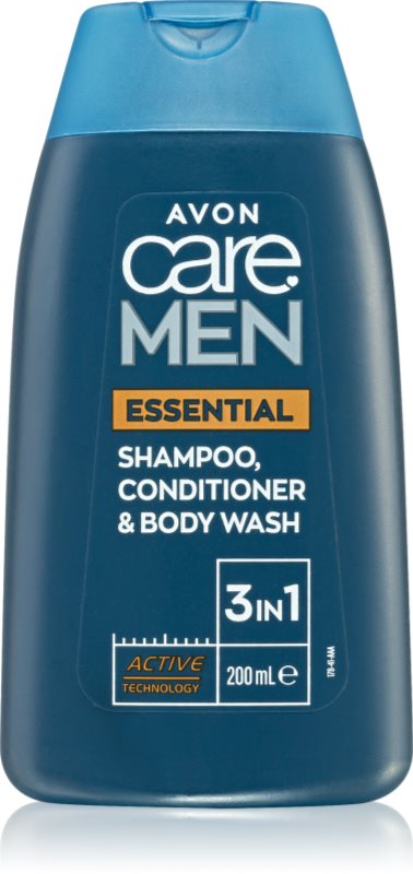 Avon Care Men Essential șampon, balsam și gel de duș 3 în 1 200 ml