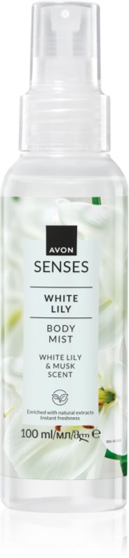 Avon Senses White Lily & Musk spray de corp racoritor 100 ml