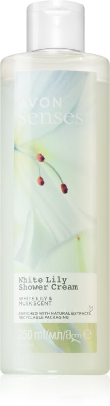 Avon Senses White Lily & Musk cremă de duș energizantă