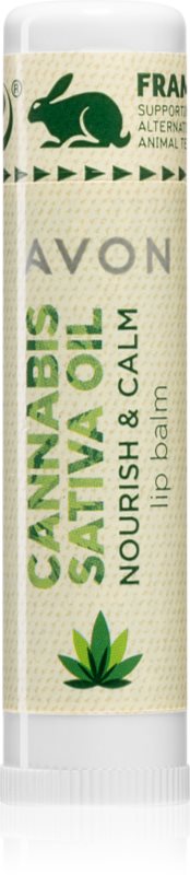 Avon Cannabis Sativa Oil Nourish & Calm balsam de buze cu ulei de canepa 4,5 g