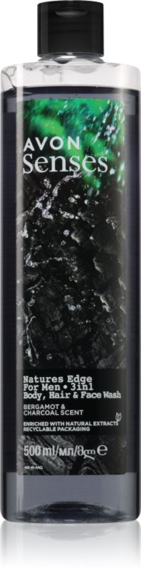 Avon Senses Natures Edge 2 in 1 gel de dus si sampon pentru bărbați 500 ml