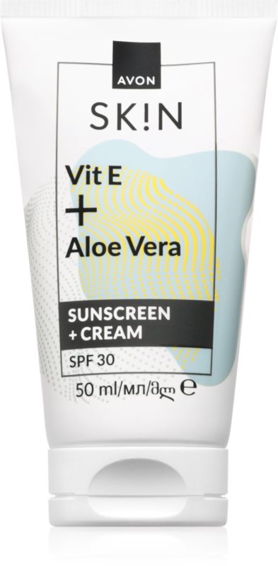 Avon Sk!n Vit E + Aloe Vera cremă pentru față SPF 30 50 ml