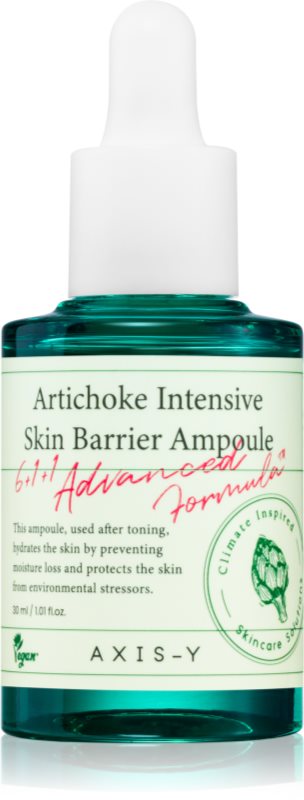 AXIS-Y 6+1+1 Advanced Formula Artichoke Intensive Skin Barrier Ampoule ser regenerant si iluminator pentru a calma si intari pielea sensibila 30 ml