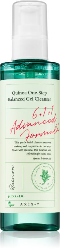 AXIS-Y 6+1+1 Advanced Formula Quinoa One-Step Balanced Gel Cleanser Gel demachiant pentru piele sensibilă 180 ml