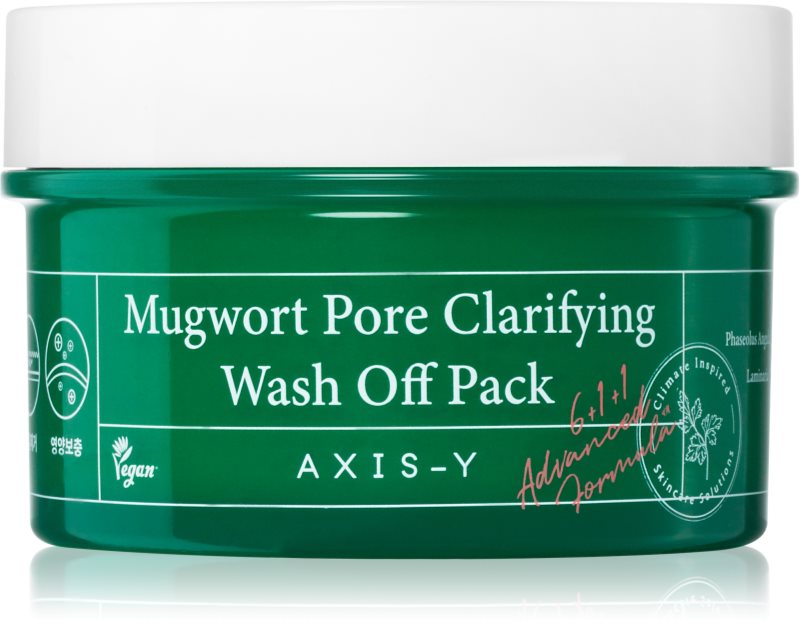 AXIS-Y 6+1+1 Advanced Formula Mugwort Pore Clarifying Wash Off Pack masca pentru curatare profunda cu efect calmant 100 ml