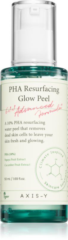 AXIS-Y 6+1+1 Advanced Formula PHA Resurfacing Glow Peel demachiant cu efect de peenling pentru o piele mai luminoasa 50 ml