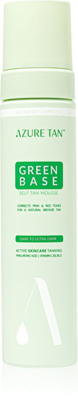 Azure Tan Green Base spuma autobronzanta culoare Dark To Ultra Dark 200 ml