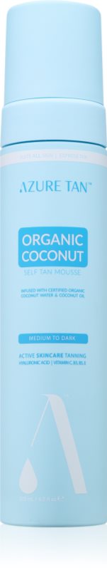 Azure Tan Organic Cocunat spuma autobronzanta culoare Medium To Dark 200 ml