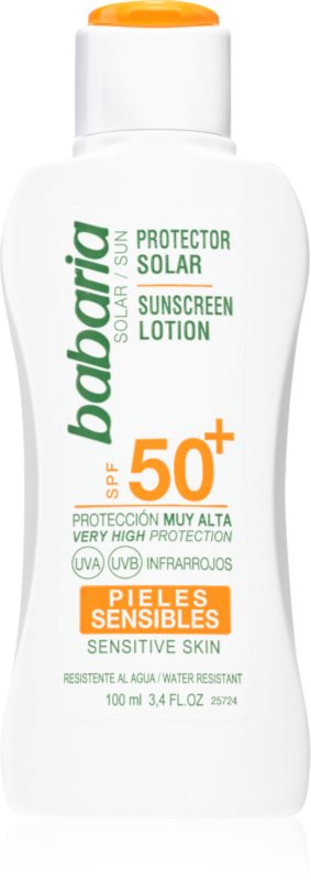 Babaria Sun Sensitive lapte de curățat, pentru piele sensibilă SPF 50+ 100 ml