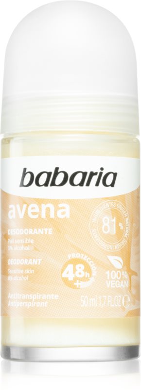 Babaria Deodorant Oat antiperspirant roll-on pentru piele sensibila 50 ml