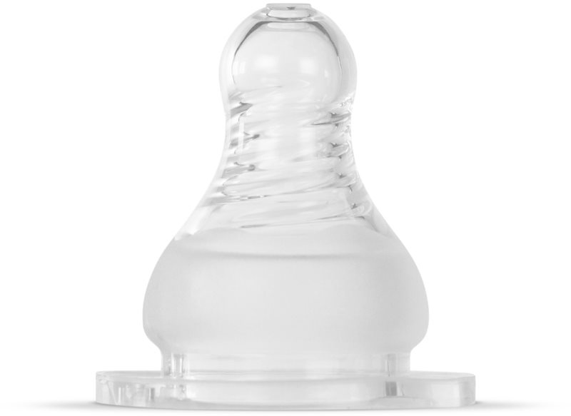 Baboo Liquid Silicone Teat Fast Flow tetină pentru biberon Narrow Neck 6m+ 2 buc