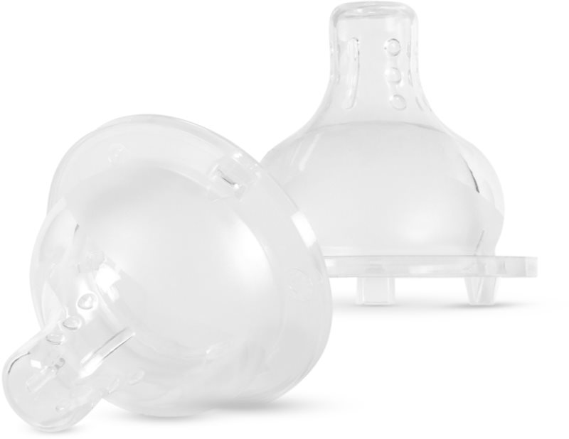 Baboo Premium Silicone Teat Medium Flow tetină pentru biberon 3m+ 2 buc
