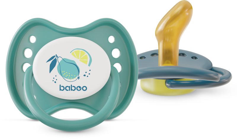 Baboo Soothers Orthodontic Latex with Case suzetă Lagoon Fiesta 6-12 m 2 buc