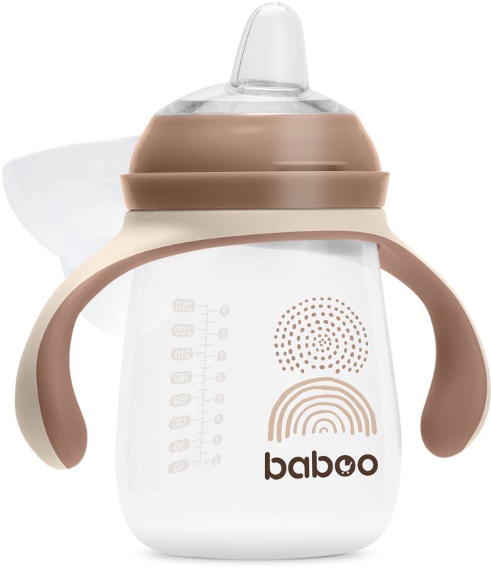 Baboo Cup with Silicone Spout ceasca cu mânere Au Naturale 6m+ 260 ml