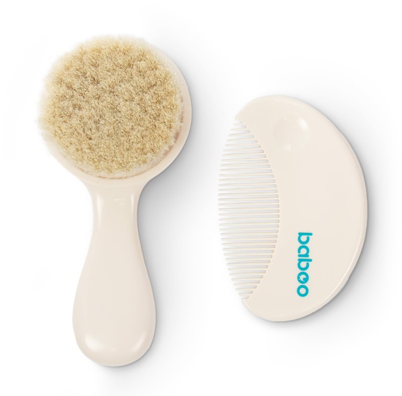 Baboo Baby Hair Brush and Comb Set set pentru păr