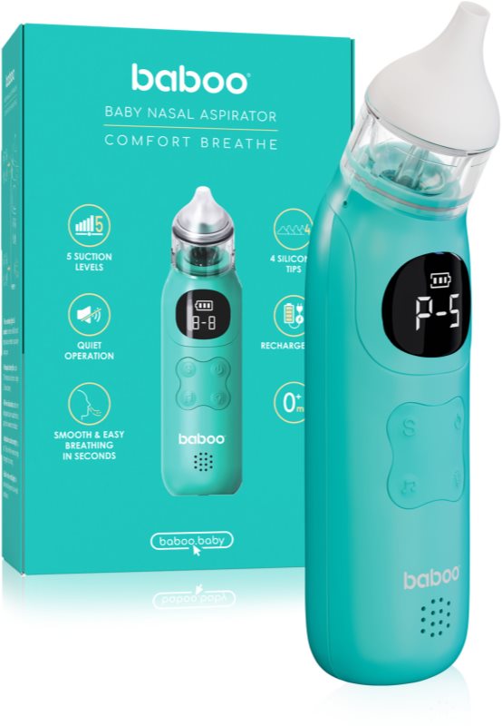 Baboo Comfort Breathe Baby Nasal Aspirator aspirator nazal pentru copii 0m+ 1 buc