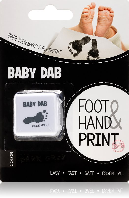 Baby Dab Foot & Hand Print Grey cerneală pentru amprente copii 1 buc