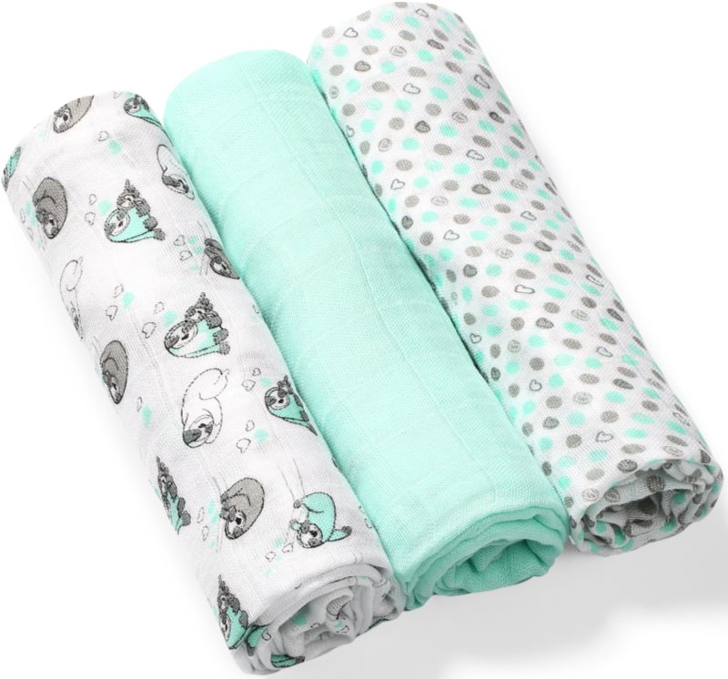 BabyOno Take Care Natural Diapers scutece textile 70 x 70 cm Mint 3 buc