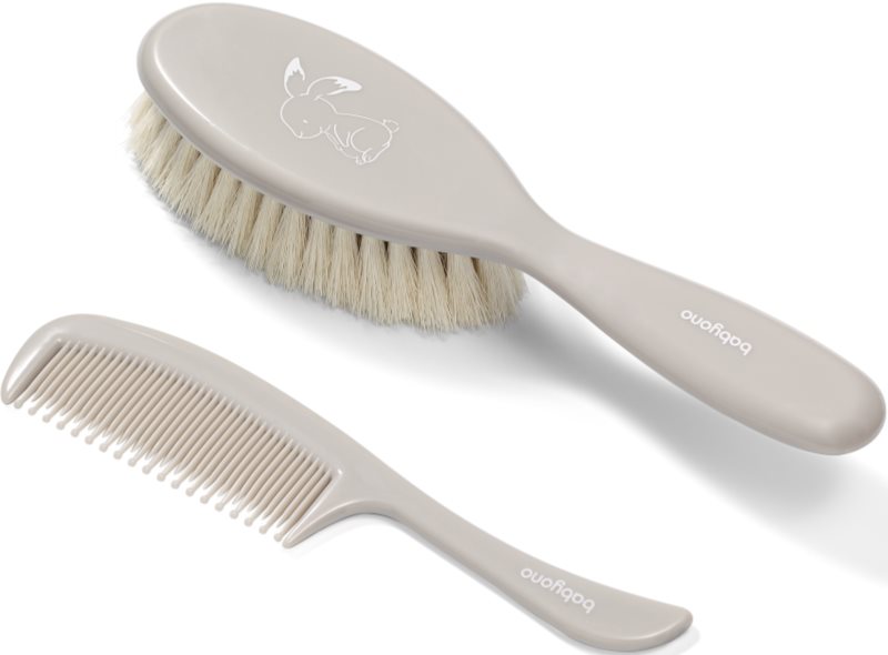 BabyOno Take Care Hairbrush and Comb set pentru nou-nascuti si copii Gray
