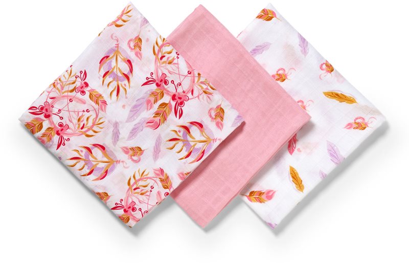 BabyOno Take Care Natural Bamboo Diapers scutece textile Old Pink 3 buc