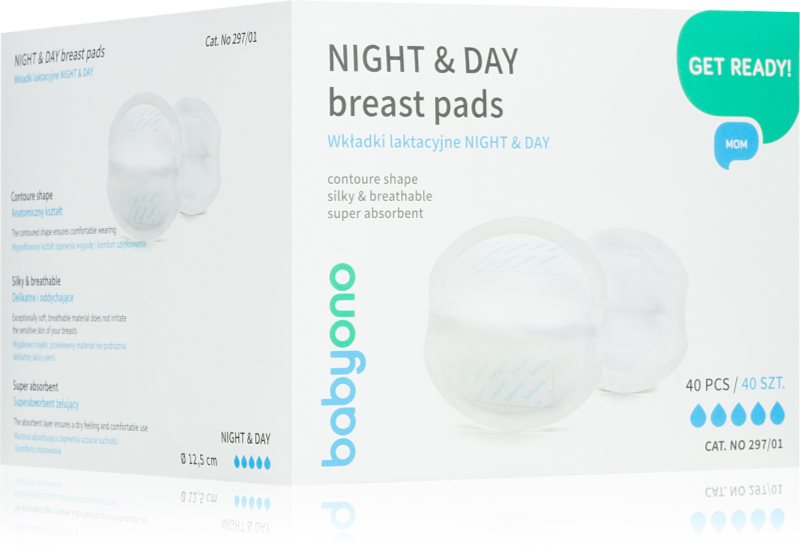 BabyOno Get Ready Night & Day inserții de unică folosință pentru sutien 40 buc