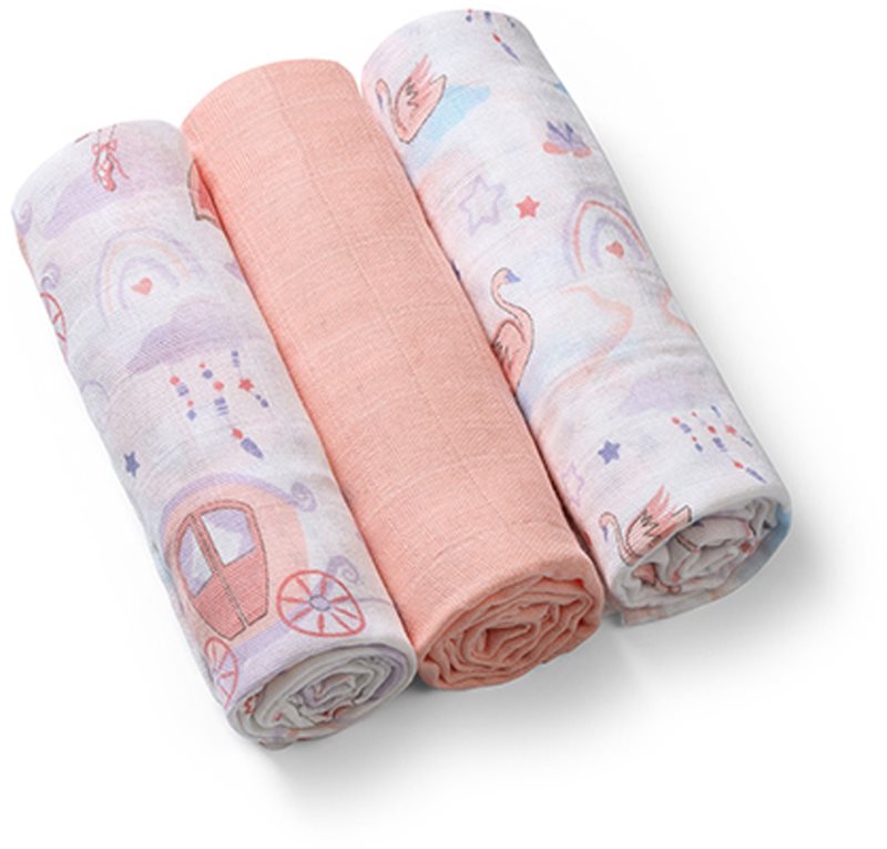 BabyOno Super Soft Peach scutece textile Peach 70x70 cm 3 buc