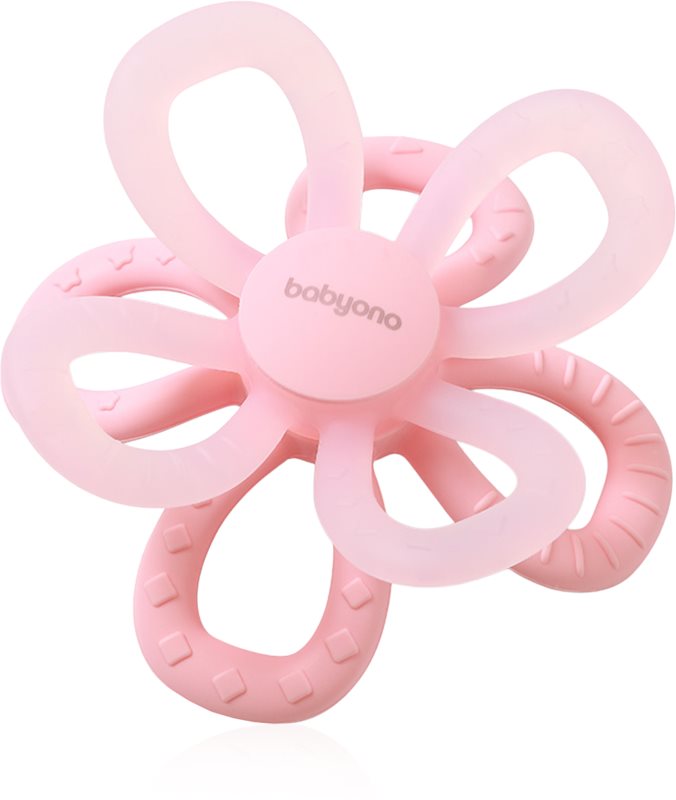 BabyOno Silicone Teether Flower jucărie pentru dentiție