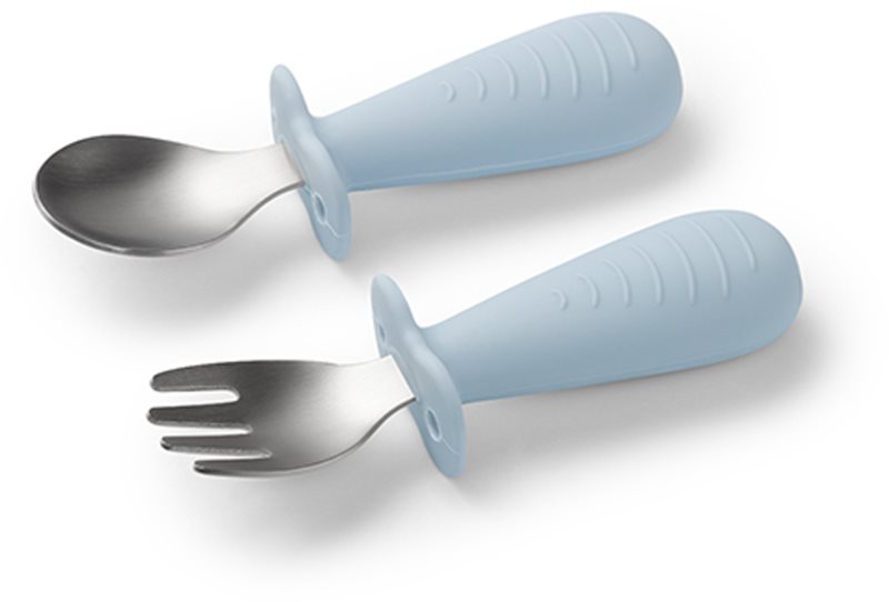 BabyOno Be Active Stainless Steel Spoon and Fork tacâmuri pentru copii