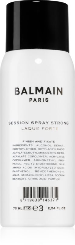 Balmain Hair Couture Session Spray fixativ cu fixare puternică pachet pentru calatorie 75 ml