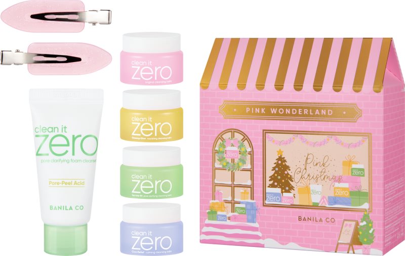 Banila Co. clean it zero Pink Wonderland Special Set set cadou de Crăciun perfecta pentru curatare