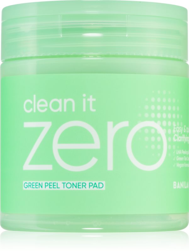 Banila Co. clean it zero Green Peel Toner Pad discuri pentru indepartarea impuritatilor pentru ten gras si problematic 70 buc
