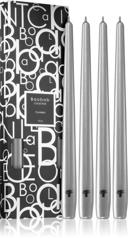 Baobab Collection Candela Silver lumanare 4 buc