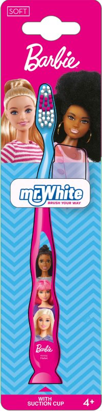 Barbie Mr.White periuțe de dinți cu ventuză pentru copii 4+ 1 buc