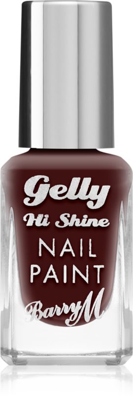 Barry M Gelly Hi Shine lac de unghii culoare Black Cherry 10 ml