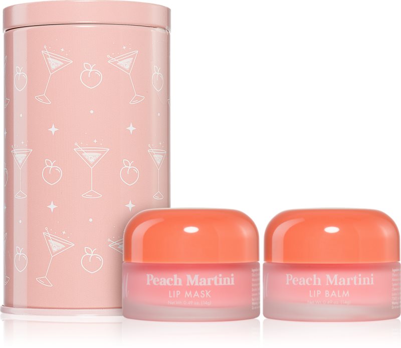 Barry M Lip Care Duo set cadou de buze cu parfum Peach Martini