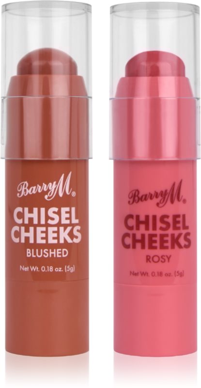 Barry M Chisel Cheeks blush cremos stick duo balení 2x5 g