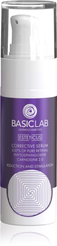BasicLab Dermocosmetics Esteticus ser pentru uniformizare pentru uniformizarea nuantei tenului 0.07% Pure Retinal 30 ml