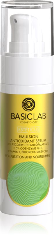 BasicLab Cosmetology Esteticus emulsia pentru stralucire cu efect antioxidant 10% Vitamin C 30 ml