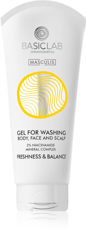 BasicLab Dermocosmetics Masculis gel de duș pe fata , corp si par 100 ml