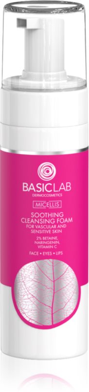 BasicLab Dermocosmetics Micellis demachiant spumant delicat pentru piele sensibila si inrosita