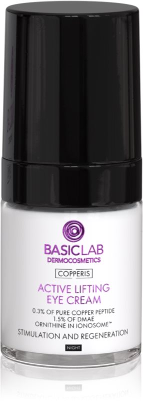 BasicLab Dermocosmetics Copperis cremă de ochi cu efect de lifting pentru noapte 18 ml